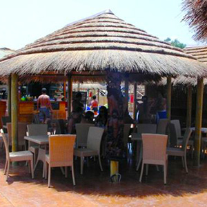 Oval hut in African cane