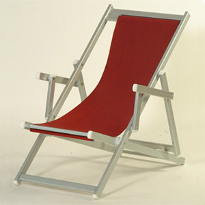 Red beach chair