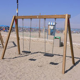 Wooden swing for 2