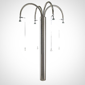 Showers for 4 persons