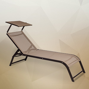 Tumbona modelo Comfort con techo