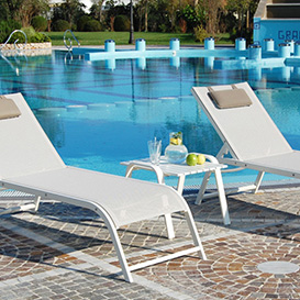 Lettino Comfort reclinabile da piscina