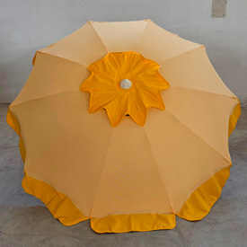 Ombrellone Borgo 200/10 asta all. diam.40, modello Fiore con soffietto antivento.