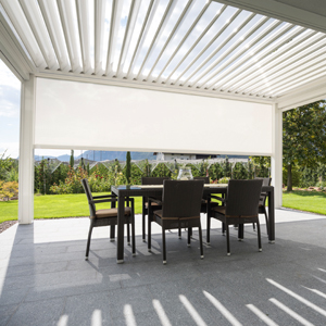 Pergola con lamelle orientabili