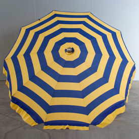 Ombrellone 90/10 in alluminio modello Borgo riga gialla/blu senza bastone sotto