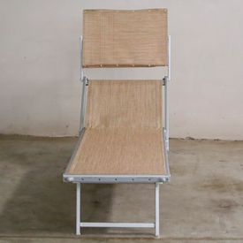 Lettino alluminio 3 posizioni, nuovo telaio senza compassi colore beige/bordò TWL.