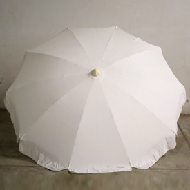 Ombrellone in alluminio 200/10 colore bianco, senza bastone sotto.