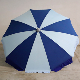 Ombrellone alluminio 200/10 bicolore blu/celeste.