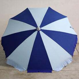 Ombrellone alluminio 180/10 bicolore blu/celeste, senza bastone sotto.