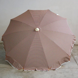 Ombrellone alluminio 200/10 (nuovo) colore millerighe senza bastone sotto.